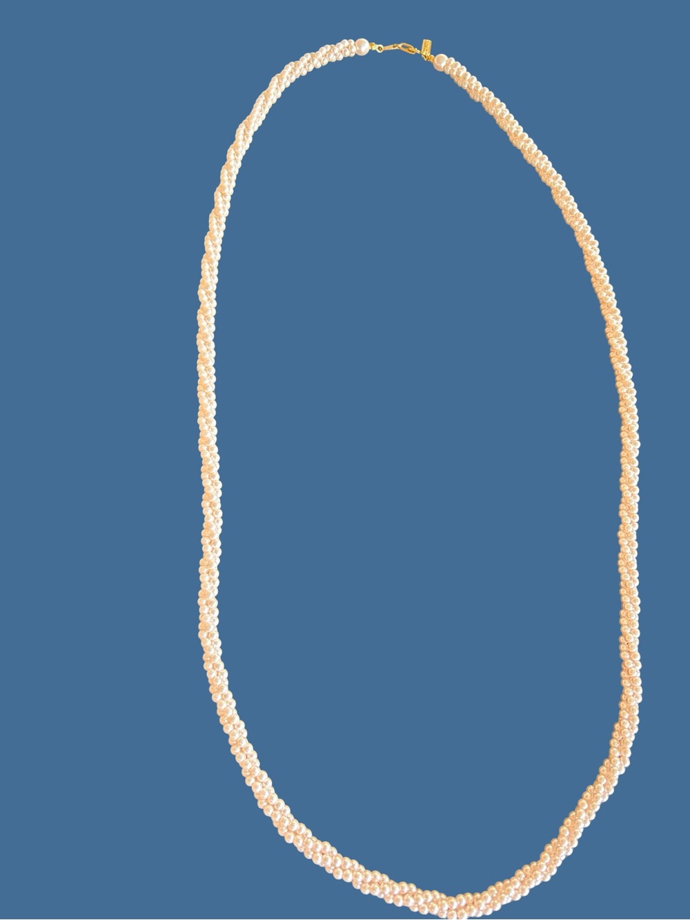 Vintage Marvella Twisted Pearl Strand Necklace in pale pink Women Jewelry